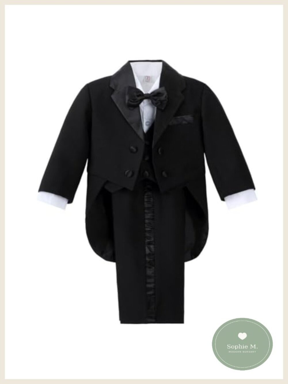 5-Piece Tuxedo Suit for Baby Boys | Formal Wedding Outfit